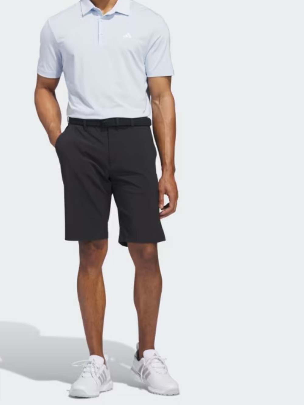 Adidas Men’s 10-inch Golf Shorts Size 38 Black Grey Excellent Condition Preppy